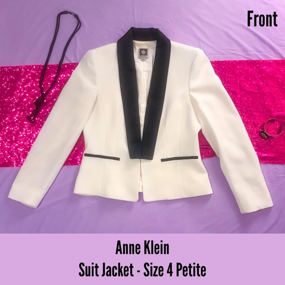 Anne Klein - Suit Jacket / Blazer - White -Size 4P - Picture 3 of 4